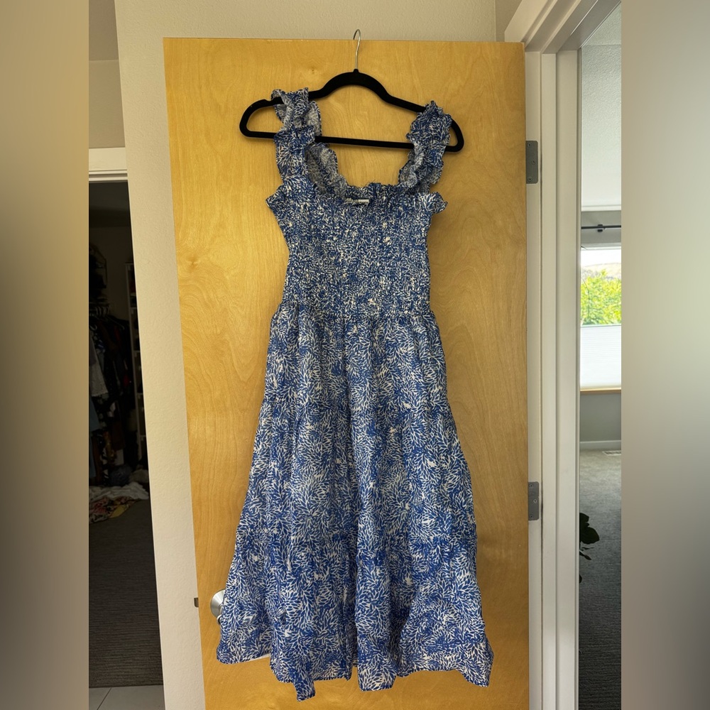 Amanda Uprichard Blue and White Kids Dress